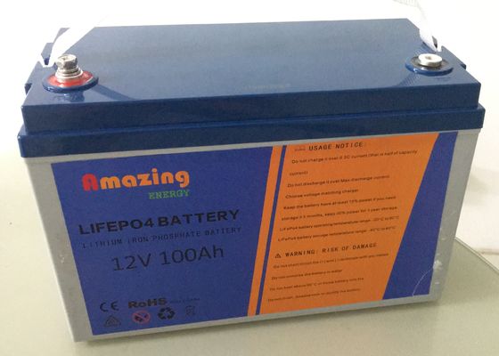 La batteria 12V 100Ah 3000 del fosfato del ferro del litio di MSDS 1280Wh cicla