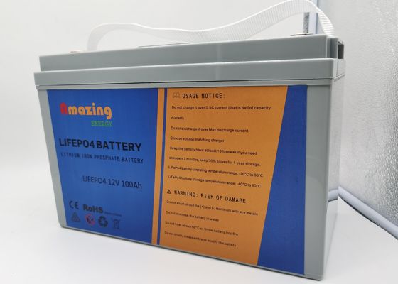 Batteria ricaricabile della batteria solare 12.8V 100Ah Lifepo4 di MSDS 1280WH Lifepo4